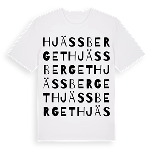 Hjässberget ordlek t-shirt – ekologisk bomull t-shirt från Pinshirt
