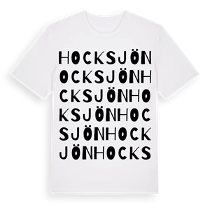 Hocksjön ordlek t-shirt – ekologisk bomull t-shirt från Pinshirt
