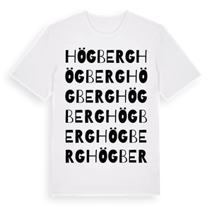 Högberg ordlek t-shirt – ekologisk bomull t-shirt från Pinshirt