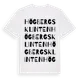 White t-shirt med Högbergsklinten ordlek t-shirt
