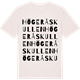Vintage White t-shirt med Högeråskullen ordlek t-shirt