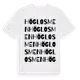 White t-shirt med Höglosmen ordlek t-shirt