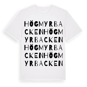 Högmyrbacken ordlek t-shirt – ekologisk bomull t-shirt från Pinshirt