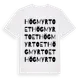 White t-shirt med Högmyrtoet ordlek t-shirt