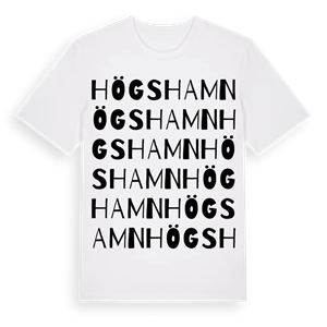 Högshamn ordlek t-shirt – ekologisk bomull t-shirt från Pinshirt