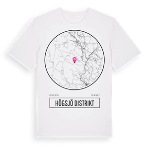Högsjö distrikt t-shirt – ekologisk bomull t-shirt från Pinshirt