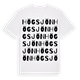 White t-shirt med Högsjön ordlek t-shirt