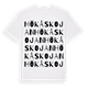 White t-shirt med Hökåskojan ordlek t-shirt