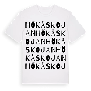 Hökåskojan ordlek t-shirt – ekologisk bomull t-shirt från Pinshirt