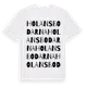 White t-shirt med Holansbodarna ordlek t-shirt