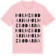 Pink Cotton t-shirt med Holmebodarna ordlek t-shirt