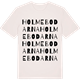 Vintage White t-shirt med Holmebodarna ordlek t-shirt