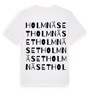 Holmnäset ordlek t-shirt – ekologisk bomull t-shirt från Pinshirt