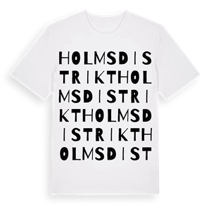 Holms distrikt ordlek t-shirt – ekologisk bomull t-shirt från Pinshirt