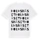 White t-shirt med Holmsnäset ordlek t-shirt