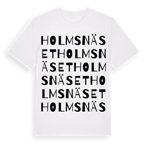 Holmsnäset ordlek t-shirt – ekologisk bomull t-shirt från Pinshirt