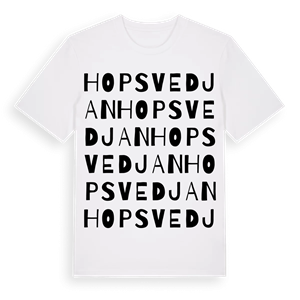 Hopsvedjan ordlek t-shirt – ekologisk bomull t-shirt från Pinshirt