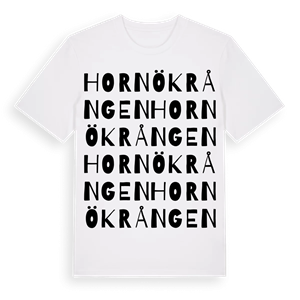Hornökrången ordlek t-shirt – ekologisk bomull t-shirt från Pinshirt