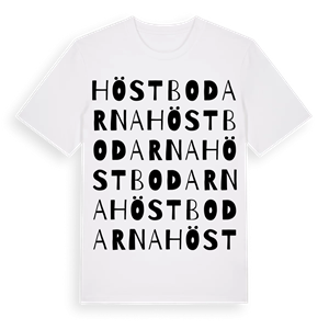 Höstbodarna ordlek t-shirt – ekologisk bomull t-shirt från Pinshirt
