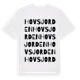 White t-shirt med Hovsjorden ordlek t-shirt