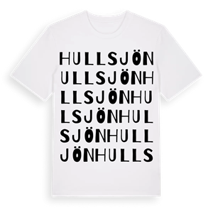 Hullsjön ordlek t-shirt – ekologisk bomull t-shirt från Pinshirt