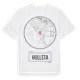 White t-shirt med Hullsta t-shirt
