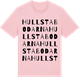 Pink Cotton t-shirt med Hullstabodarna ordlek t-shirt