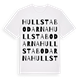 White t-shirt med Hullstabodarna ordlek t-shirt