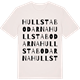 Vintage White t-shirt med Hullstabodarna ordlek t-shirt