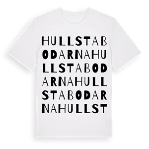 Hullstabodarna ordlek t-shirt – ekologisk bomull t-shirt från Pinshirt