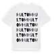 White t-shirt med Hultom ordlek t-shirt