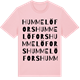Pink Cotton t-shirt med Hummelöfors ordlek t-shirt