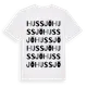White t-shirt med Hussjö ordlek t-shirt