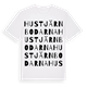 White t-shirt med Hustjärnbodarna ordlek t-shirt