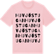Pink Cotton t-shirt med Huvjöstugan ordlek t-shirt