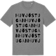Mid Heather Gray t-shirt med Huvjöstugan ordlek t-shirt