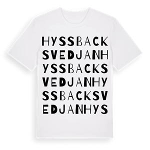 Hyssbacksvedjan ordlek t-shirt – ekologisk bomull t-shirt från Pinshirt