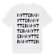 White t-shirt med Hyttena ordlek t-shirt