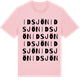 Pink Cotton t-shirt med Idsjön ordlek t-shirt