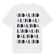 White t-shirt med Indal ordlek t-shirt