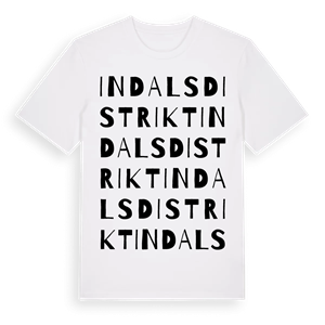 Indals distrikt ordlek t-shirt – ekologisk bomull t-shirt från Pinshirt