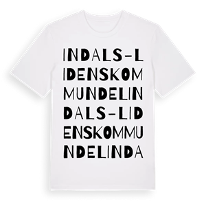 Indals-Lidens kommundel ordlek t-shirt – ekologisk bomull t-shirt från Pinshirt