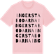 Pink Cotton t-shirt med Ingerstabodarna ordlek t-shirt
