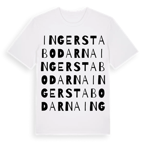 Ingerstabodarna ordlek t-shirt – ekologisk bomull t-shirt från Pinshirt