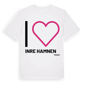 Jag älskar Inre hamnen t-shirt stort tryck – ekologisk bomull t-shirt från Pinshirt