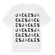 White t-shirt med Jackes ordlek t-shirt