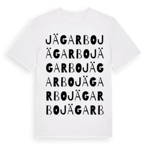 Jägarbo ordlek t-shirt – ekologisk bomull t-shirt från Pinshirt