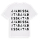 White t-shirt med Jakobsskatan ordlek t-shirt