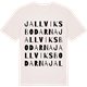 Vintage White t-shirt med Jallviksbodarna ordlek t-shirt