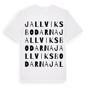 Jallviksbodarna ordlek t-shirt – ekologisk bomull t-shirt från Pinshirt